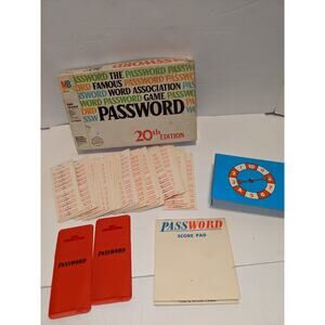 VINTAGE 1978 Password: 20th Edition Word Board Game Milton Bradley Complete